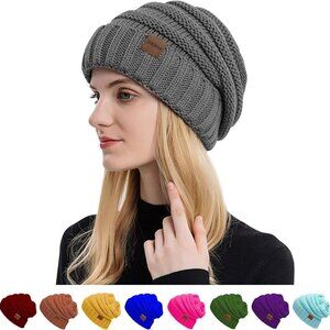 Womens Winter Hat Slouchy Beanies for Women Cable Knit Winter Beanie Hats for Wo